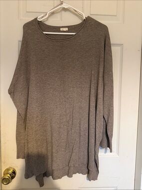 debut Taupe Crewneck Knit Top